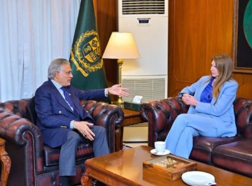 باكستان تبحث تطورات الشرق الأوسط مع بريطانيا خلال لقاء إسحاق دار