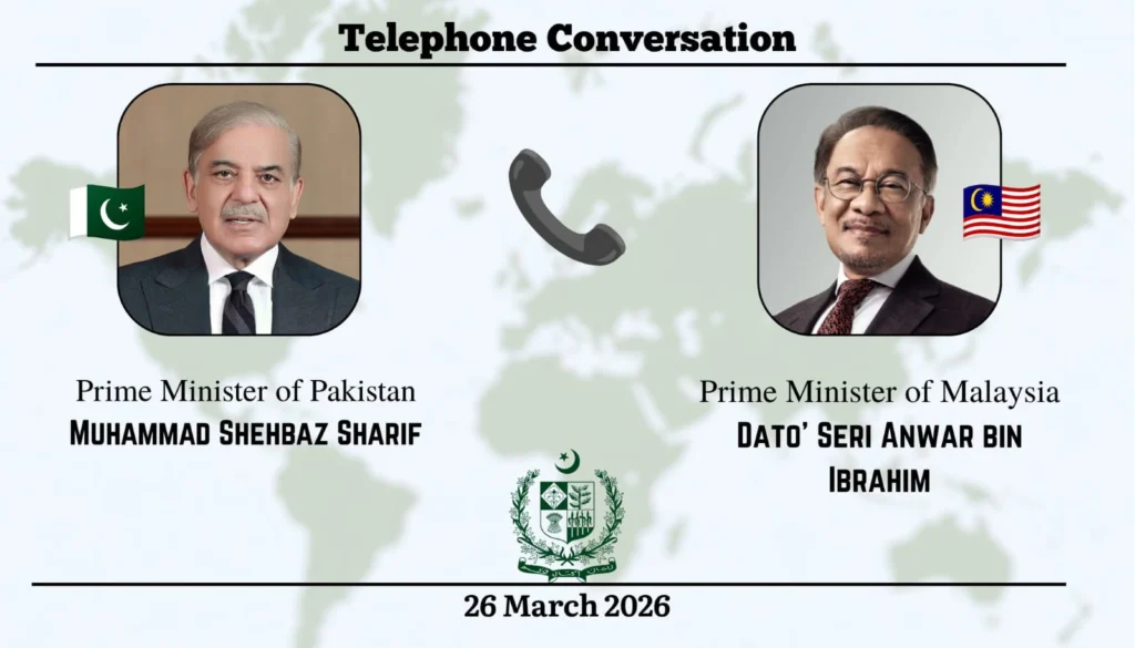 باكستان وماليزيا تؤكدان عزمهما المشترك على إنهاء التوتر في الشرق الأوسط، في وقت تحظى فيه الجهود الدبلوماسية لرئيس الوزراء شهباز شريف بتقدير واسع على المستوى الدولي