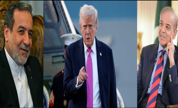 ترامب وشهباز شريف ومسؤول إيراني في صورة تعبر عن الهدنة والوساطة الباكستانية