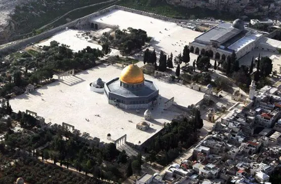 المسجد الأقصى القدس رفع العلم الإسرائيلي