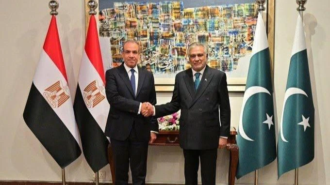 مسؤولان من باكستان ومصر خلال اجتماع رسمي لتعزيز التعاون الأمني بين البلدين