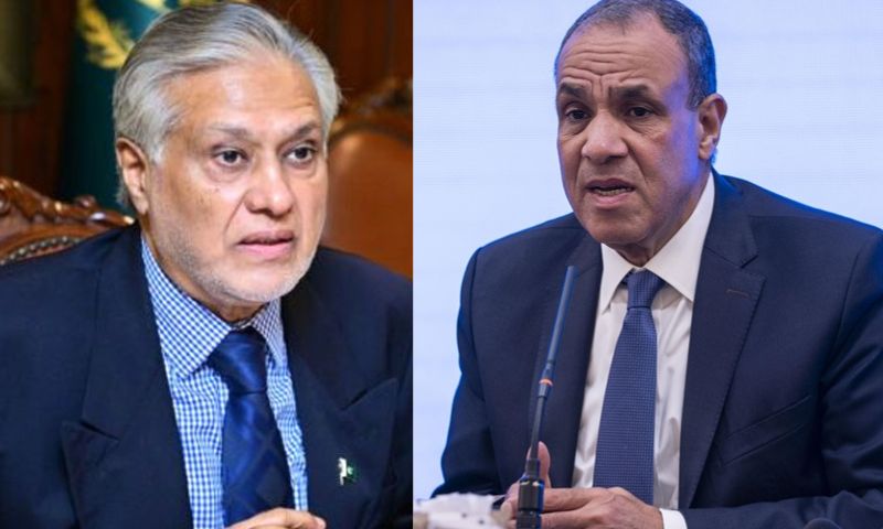 إسحاق دار ووزير الخارجية المصري بدر عبد العاطي في صورة مركبة