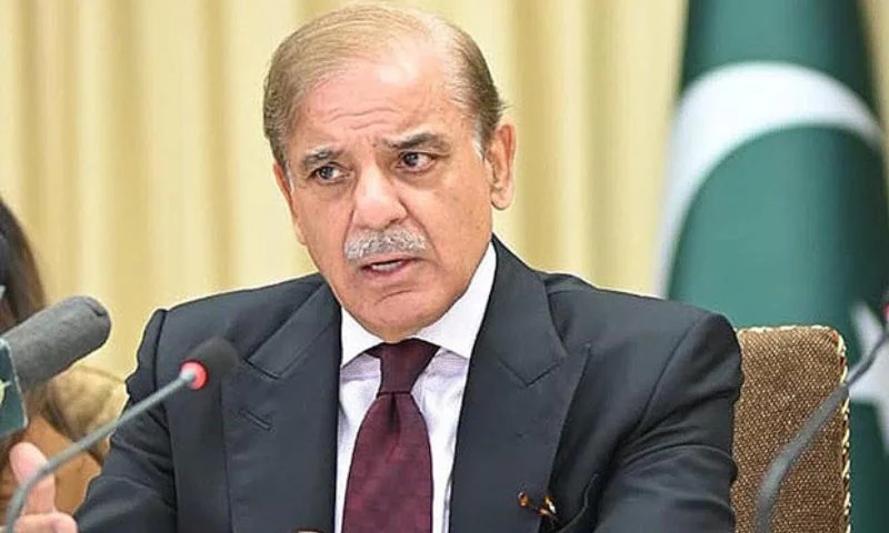 رئيس الوزراء الباكستاني شهباز شريف خلال اجتماع رسمي Pakistan Prime Minister Shehbaz Sharif