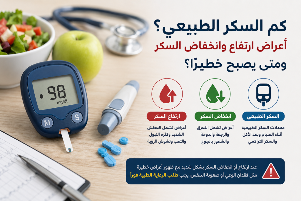 كم السكر الطبيعي؟ المعدلات والأعراض ومتى يصبح خطيرًا